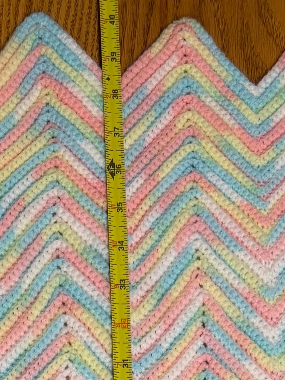 Multicolor crocheted blanket